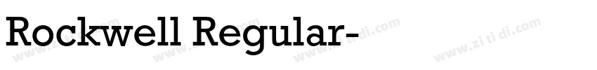 Rockwell Regular字体转换